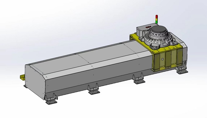 定制封閉式機(jī)器人行走地軌，調(diào)試地軌的運(yùn)行速度和穩(wěn)定性
